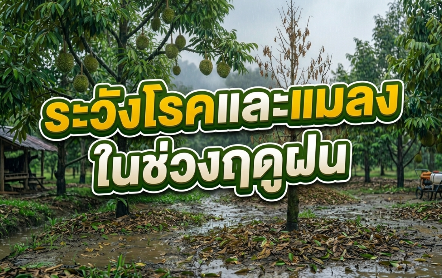ทำใบชุดแรกทุเรียนอย่างไรให้สมบูรณ์หลังตัดแต่งกิ่ง? พร้อมคู่มือบริหารจัดการอากาศ โรค แมลง