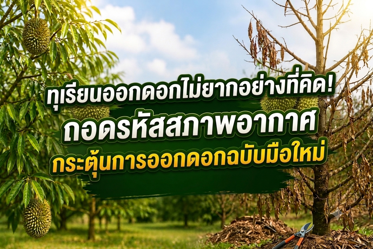 ทุเรียนออกดอกไม่ยากอย่างที่คิด! ถอดรหัสสภาพอากาศ กระตุ้นการออกดอกฉบับมือใหม่