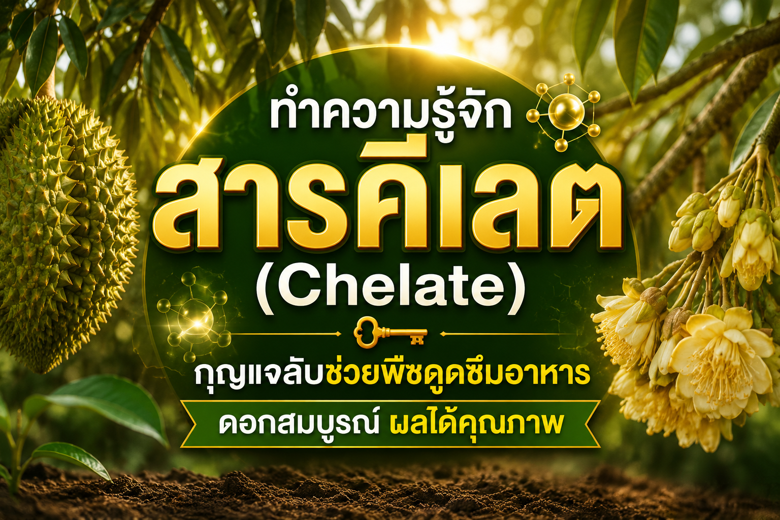 ทำความรู้จัก ‘สารคีเลต’ (Chelate) กุญแจลับช่วยพืชดูดซึมอาหาร ดอกสมบูรณ์ ผลได้คุณภาพ