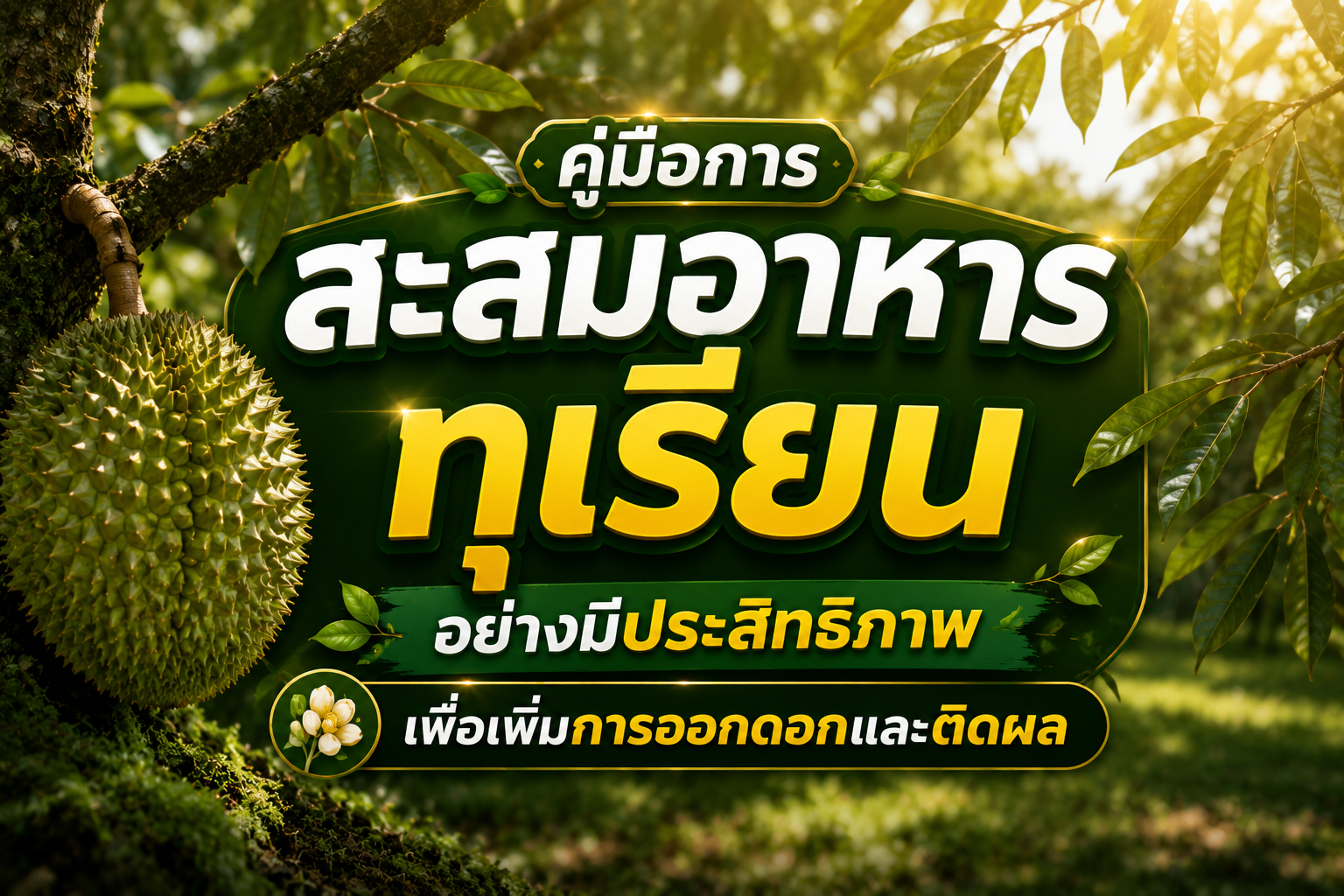 การสะสมอาหารทุเรียนอย่างมีประสิทธิภาพ เพื่อเพิ่มการออกดอกและติดผล